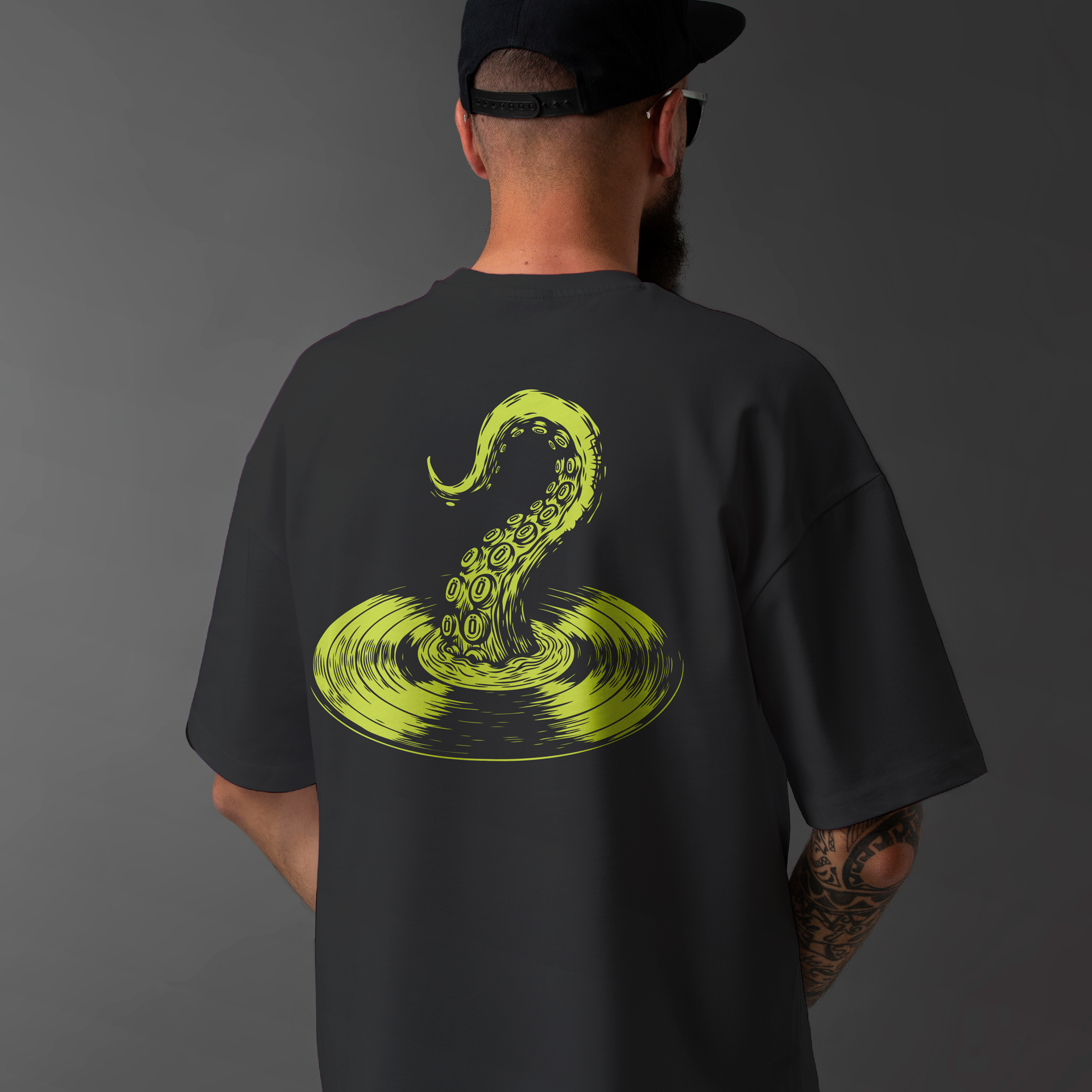 Black Tee — Back on model